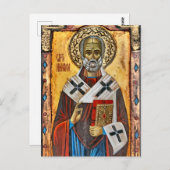 Nikolaus-Ost-Orthodoxe Christliches Symbol Postkarte (Vorne/Hinten)