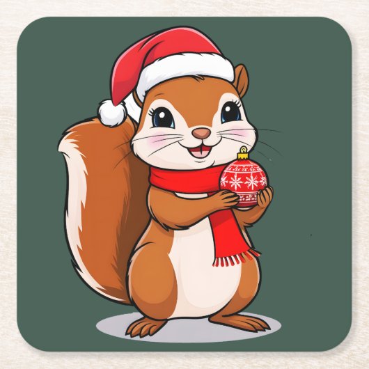 Nikolaus Rechteckiger Pappuntersetzer (Vorderseite)