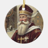 Nikolaus-Schmuckstück Keramik Ornament (Vorne)