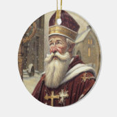 Nikolaus-Schmuckstück Keramik Ornament (Links)