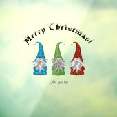 Nikolaus und Gnomes Illustration Fensteraufkleber (Blatt 3)