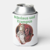 Nikolaus und Krampus Weihnachten Dosenkühler (Kanne Vorderseite)
