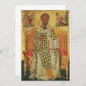 Nikolaus von Myra Orthodox-Symbol Einladung (Vorne/Hinten)