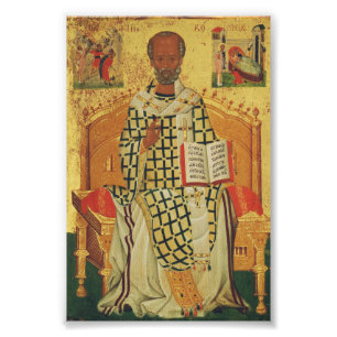 Nikolaus von Myra Orthodox-Symbol Fotodruck