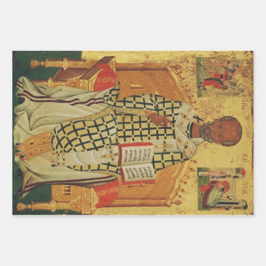 Nikolaus von Myra Orthodox-Symbol Geschenkpapier Set (Vorderseite)