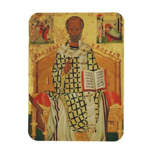 Nikolaus von Myra Orthodox-Symbol Magnet (Vertikal)