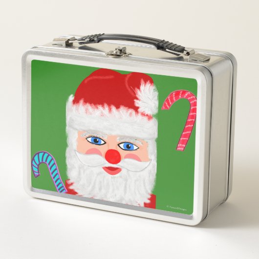 Nikolaus-Zuckerrohre Metall Brotdose (Vorderseite)