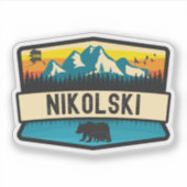 Nikolski, Alaska Aufkleber (Vorderseite)