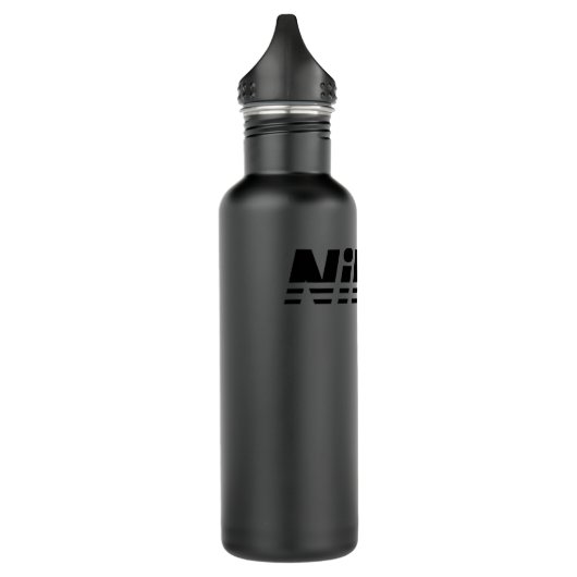 Nikon Black Logo Classic T Shirt Edelstahlflasche (Links)