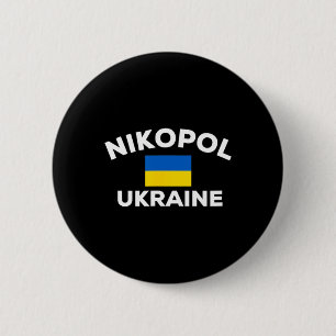Nikopol Ukraine Ukrainische Flagge Land Stadt Tour Button