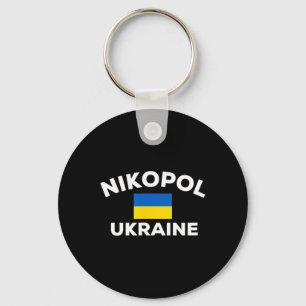 Nikopol Ukraine Ukrainische Flagge Land Stadt Tour Schlüsselanhänger