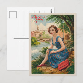 Nikosia, Hauptstadt Zypern Vintage Souvenirgeschen Postkarte