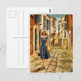 Nikosia, Hauptstadt Zypern Vintage Souvenirgeschen Postkarte