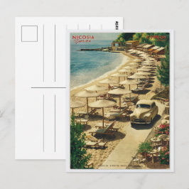 Nikosia, Hauptstadt Zypern Vintage Souvenirgeschen Postkarte