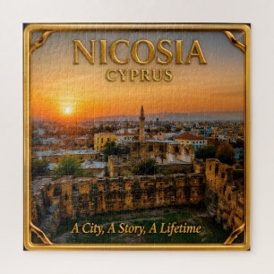 Nikosia Zypern Goldenes Reiseerinnerung Puzzle