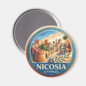 Nikosia Zypern Magnet (Vorderseite/Rückseite)