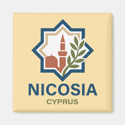 Nikosia Zypern Mittelmeer Magnet (Vorne)