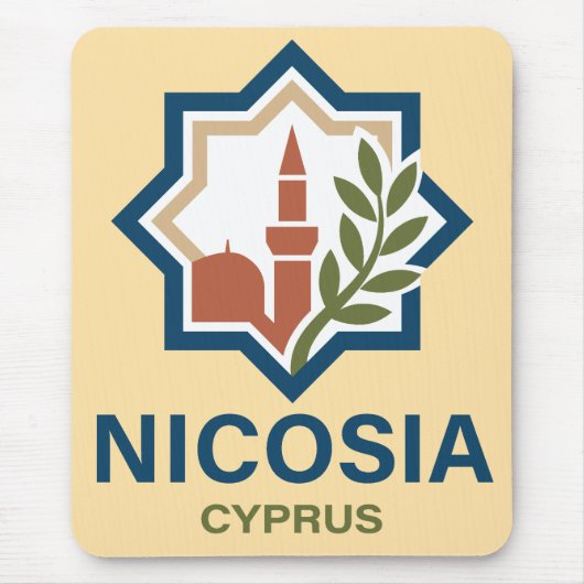 Nikosia Zypern Mittelmeer Mousepad (Vorne)
