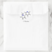 Nikotin Runder Aufkleber (Tasche)