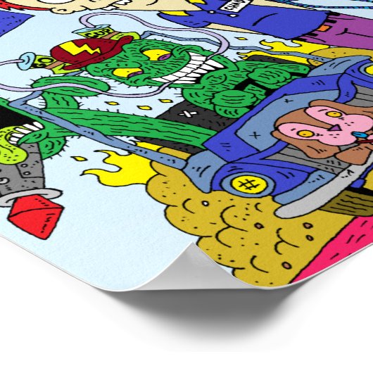 Nik's PLA Poster (blauer Hintergrund) (Ecke)