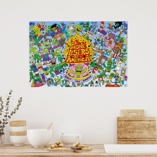 Nik's PLA Poster (blauer Hintergrund) (Küche)