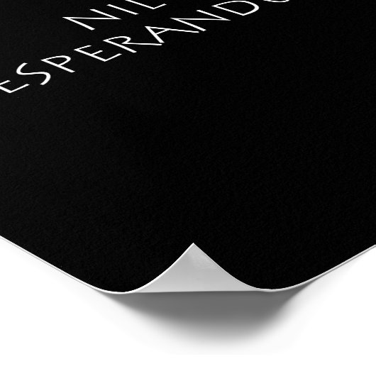 Nil Desperandum Poster (Ecke)