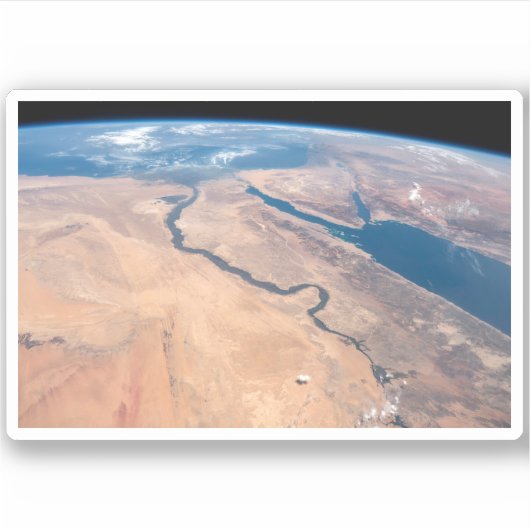 Nil, Rotes Meer und Mittelmeer. Aufkleber (Vorderseite)