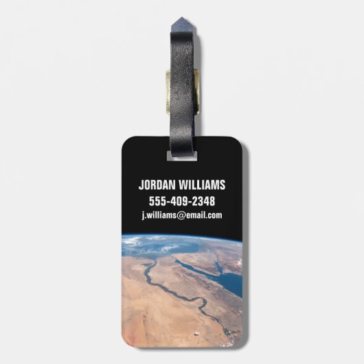 Nil, Rotes Meer und Mittelmeer. Gepäckanhänger (Rückseite vertikal)