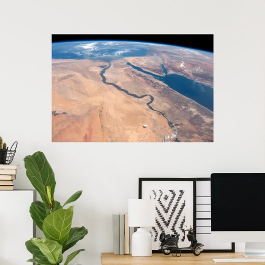 Nil, Rotes Meer und Mittelmeer. Poster (Heimbüro)