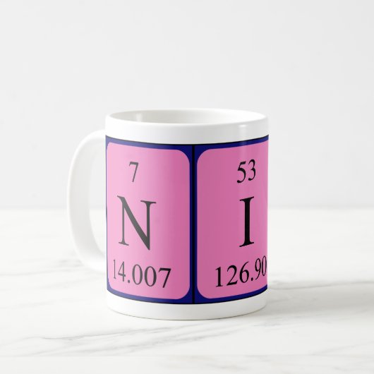 Nila Periodenname Tasse (Vorderseite Links)