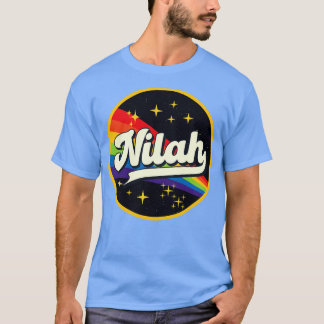 Nilah Rainbow in Space Vintag Style T-Shirt