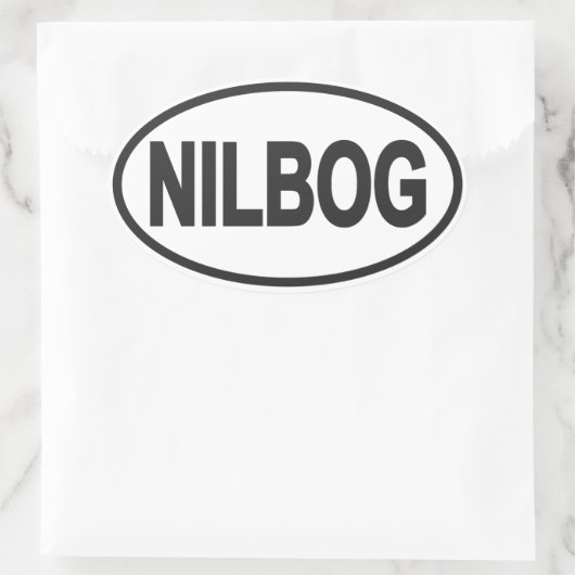 NILBOG Euro-Oval-Aufkleber Ovaler Aufkleber (Tasche)