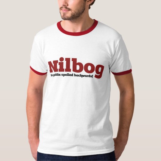 Nilbog ist Goblin rückwärts geschrieben T-Shirt (Vorderseite)