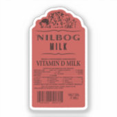 Nilbog Milch Vinyl Aufkleber (Vorderseite)