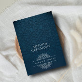 Nile Blue Islamic 3D Arch Elegant Mehndi Zeremonie Einladung