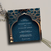 Nile Blue Islamic 3D Arch Elegante muslimische Hoc Einladung