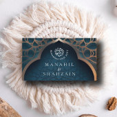 Nile Blue Islamic Arch QR Code UAWG Wedd Website Begleitkarte
