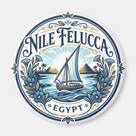 Nile-Felucca-Fahrt, Assuan Ägypten Magnet (Vorne)