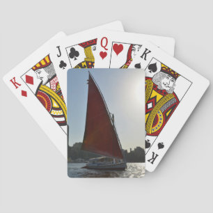 Nile-Felucca in der Sonne Fahrradspielkarten Spielkarten