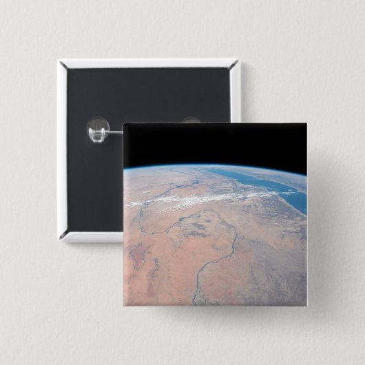 Nile River Winding Northward neben dem Roten Meer Button (Vorne & Hinten)