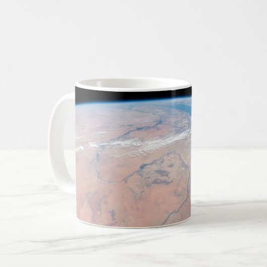 Nile River Winding Northward neben dem Roten Meer Kaffeetasse (Vorderseite Links)