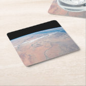 Nile River Winding Northward neben dem Roten Meer Rechteckiger Pappuntersetzer (angewinkelt)