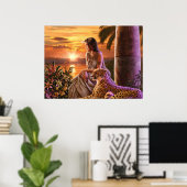 "Nile Sunset" Art Poster (Heimbüro)