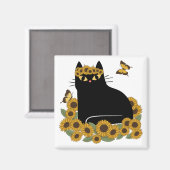 Nilkatze Magnet (Vorderseite/Rückseite)