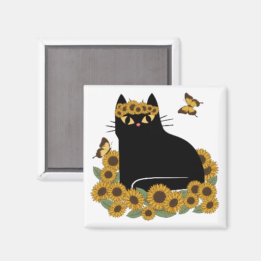Nilkatze Magnet (Vorderseite/Rückseite)