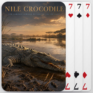 Nilkrokodil Afrikanischer Fluss TIERE Spielkarten