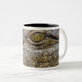 Nilkrokodil aus Afrika Zweifarbige Tasse (VorderseiteRechts)