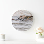 Nilkrokodil Große Wanduhr (Zuhause)