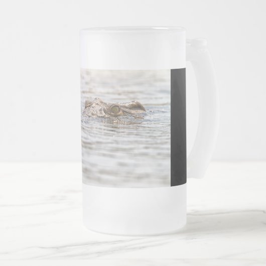 Nilkrokodil Mattglas Bierglas (VorderseiteRechts)