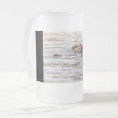 Nilkrokodil Mattglas Bierglas (Vorderseite Links)